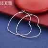 Boucles d'oreilles Cœur Simple Romantique en Argent Sterling 925 Bijoux Mode Bijoux de Soirée