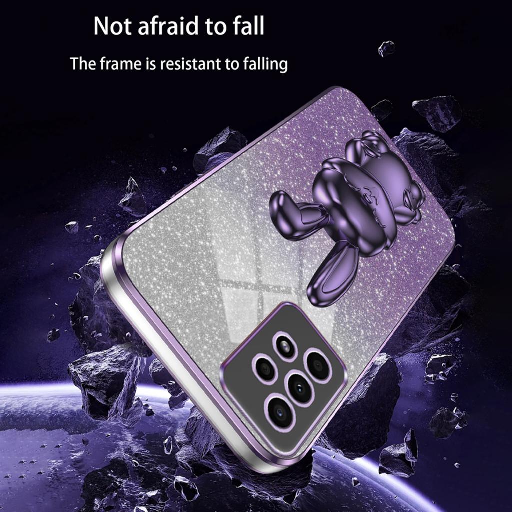 For Samsung Galaxy A13 4G/5G Anti-Scratch Phone Cover Electroplating PC+TPU Phone Case with Kickstand