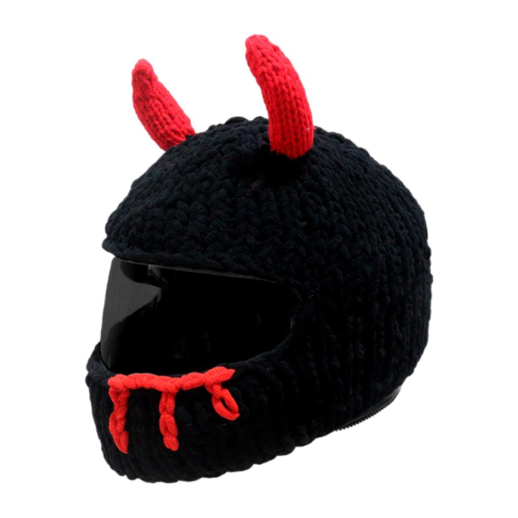 Devil Horn Helmet Cover for Motorcycles Full Face Helmet Protector Cover for Fun Loving Riders Motorcycling Accessory