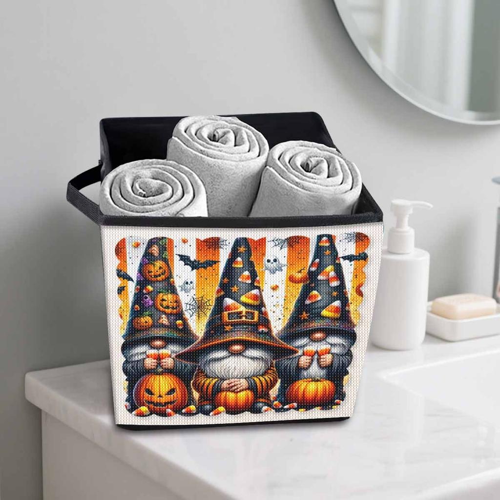 Rainbow In The Rain 5D Diamond Painting Storage Basket Full Round Drill Mosaic Diamond Embroidery Cross Stitch Kits Home Decor Home Decor