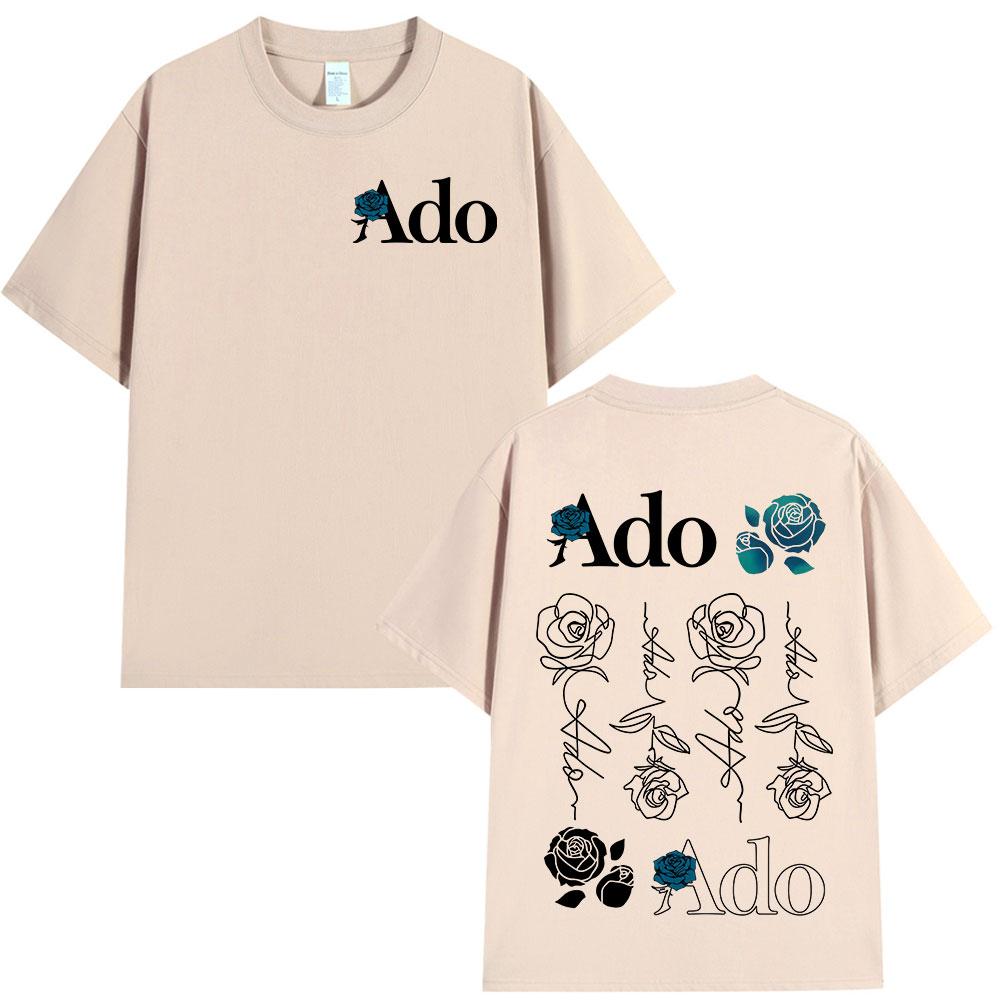 Ado 2025 World Tour Hibana Tričko Pánské Dámské Oblečení Módní Tričko Vysoce Kvalitní Bavlna Ležérní Krátký Rukáv Oversized Trička