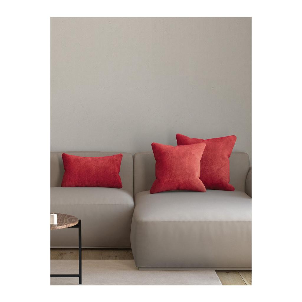 Velvet Textured Brick Color Throw Pillow Pillow Case Suitable For Freedom Series Punch