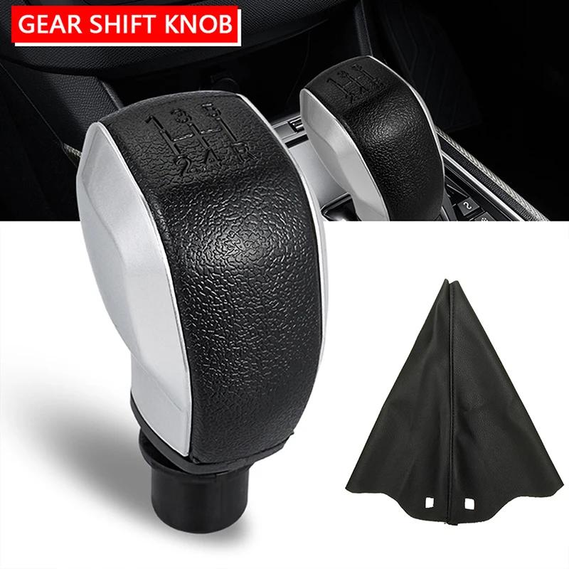5 Speed Car Gear Shift Knob Shifter Head Lever with Gaiter Boot Cover Adapter Cone Kit for Peugeot 206 207 307 308 408 for Citroen C2 C3 C4