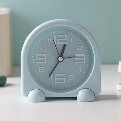 Bedside Alarm Clock Compact Mini Size Silent Operation Battery Powered Illuminated Display Decorative Table Clock