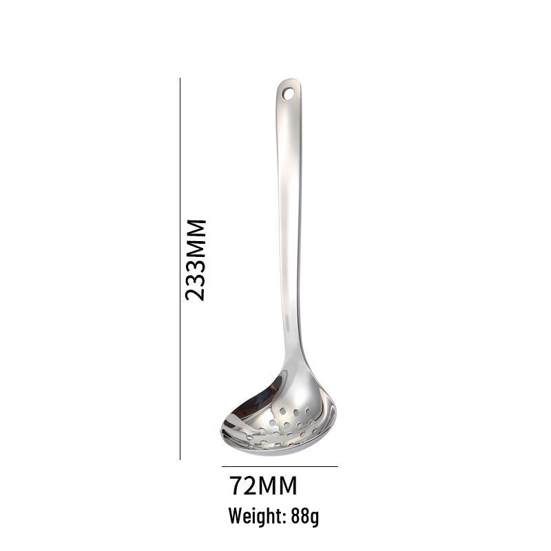 Heart-Shaped Skimmer Spoon: 304 Stainless Steel Polished Ladle for Soup and Hot Pot with Thickened Design, Ideal for Hotel Use