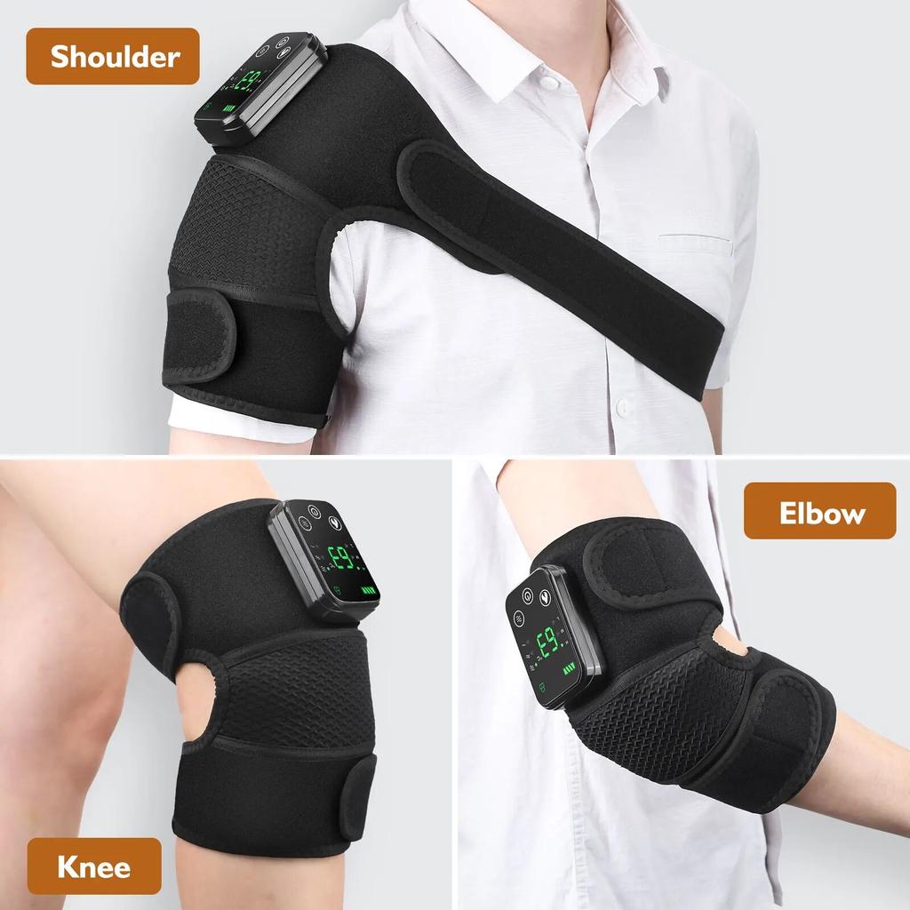 Electrically Knee Heated Pads Shoulder Pads Elbow Pads Old Cold Legs Joints Vibration Warmth Hot Compress MassagingTool