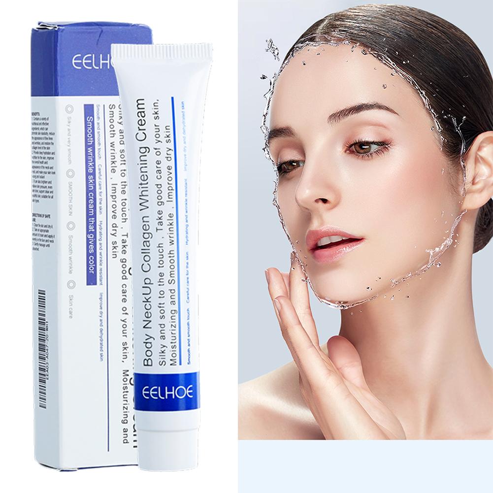 EELHOE Collagen Neck Cream Lightens Neck Fine Lines Wrinkles Anti-aging Lifts Tightens Skin Moisturizing Neck Whitening Cream