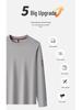 Spring & Autumn Men's Versatile Long-Sleeve Round Neck Solid Color Casual Hoodie - Fashion T-Shirt for Middle-Aged & Young Men