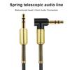 3.5mm Male AUX Straight Spring Cable Audio Adapter Cord for Car Speaker Phone
