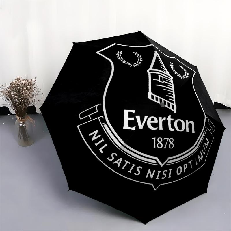 Vzor fotbalového klubu Everton, automatický skládací deštník, přenosný a skládací design, 8 drátů, vánoční nebo narozeninový dárek.