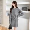 MOKANA Women's Elegant Long Sleeve Knit Cardigan & Skirt Set
