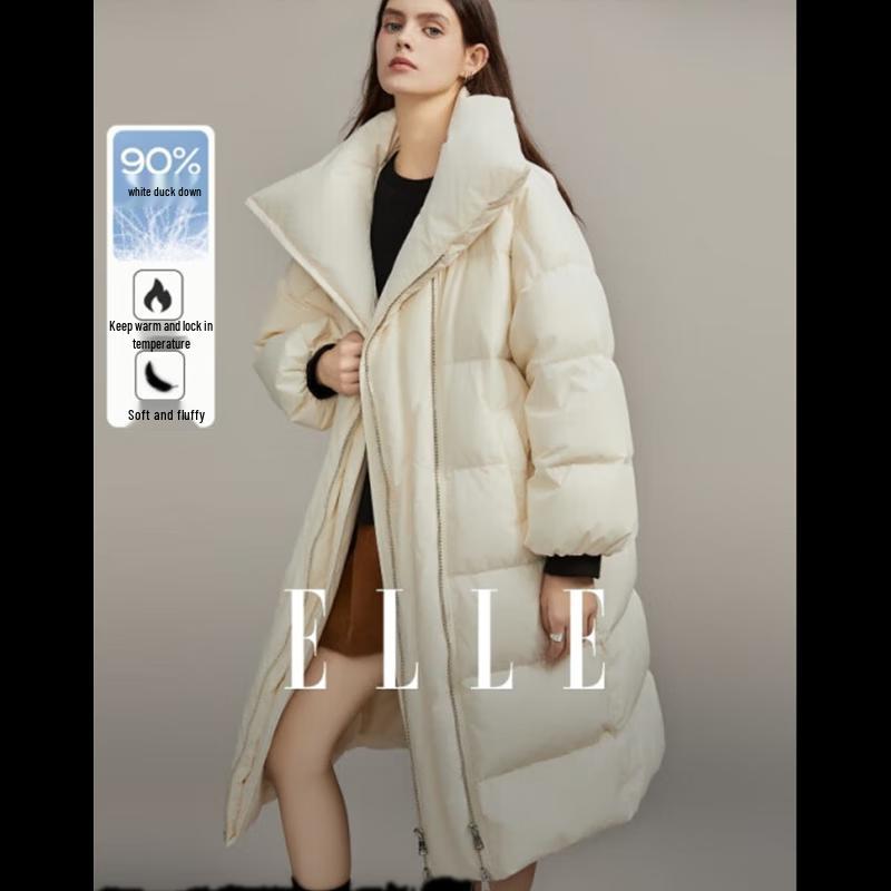

ELLE 2024 Женский утолщенный теплый пуховик средней длины EY3642502 L