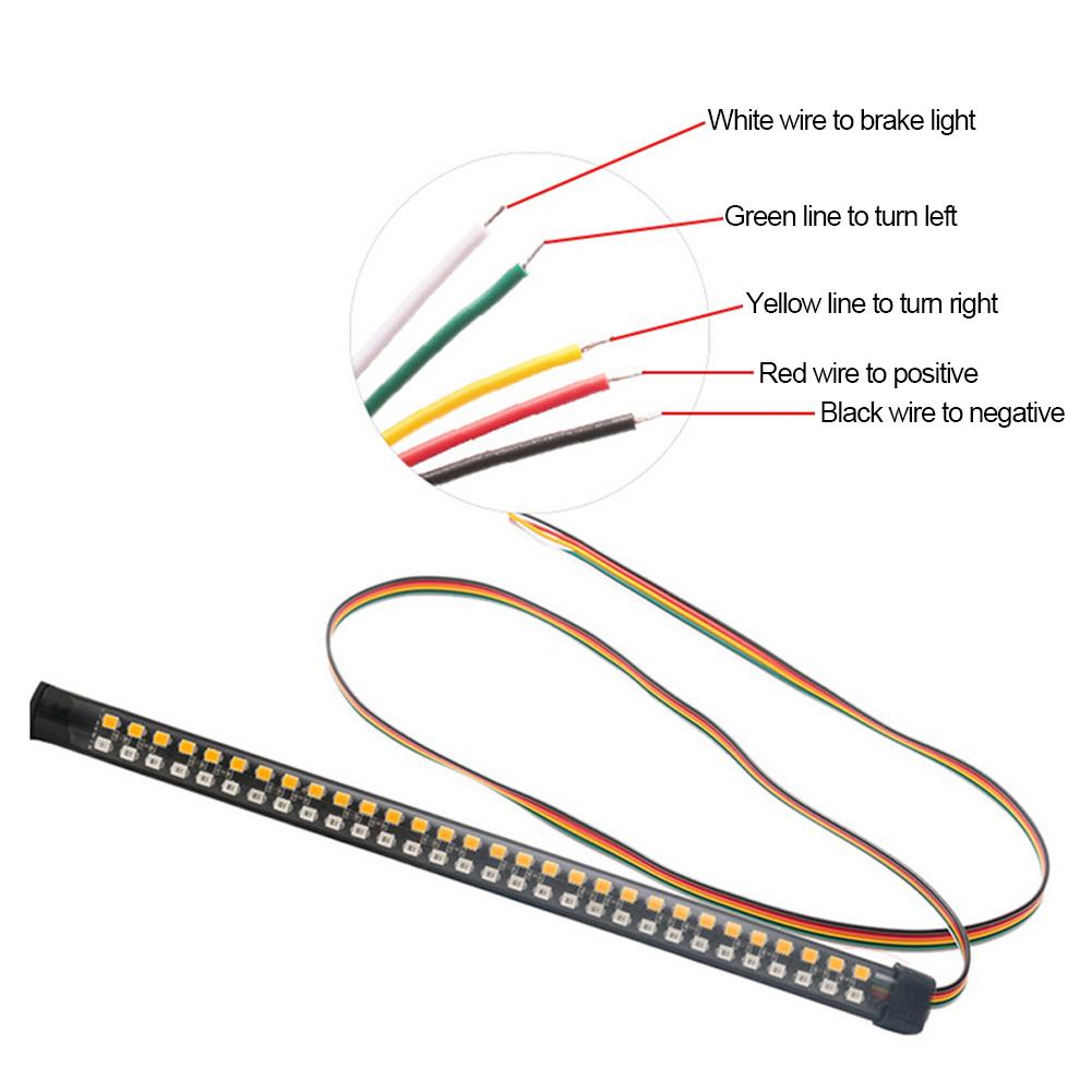 Motorcycle Led Rear Turn Signal Brake Light Stop Daytime Running Lights for motorcycle ATV Waterproof Dual Color Universal