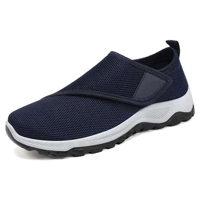 Spring and Autumn New Casual Sports Shoes Men's and Women's Mesh Breathable Non Slip Sports Shoes Soft Bottom Velcro Single Shoe