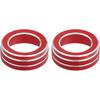 Volume VOL Tune Knob Cover Rings for VW Tiguan Taos Jetta Passat Atlas Arteon Golf R Beetle Aluminum Alloy Red (Pack of 2)