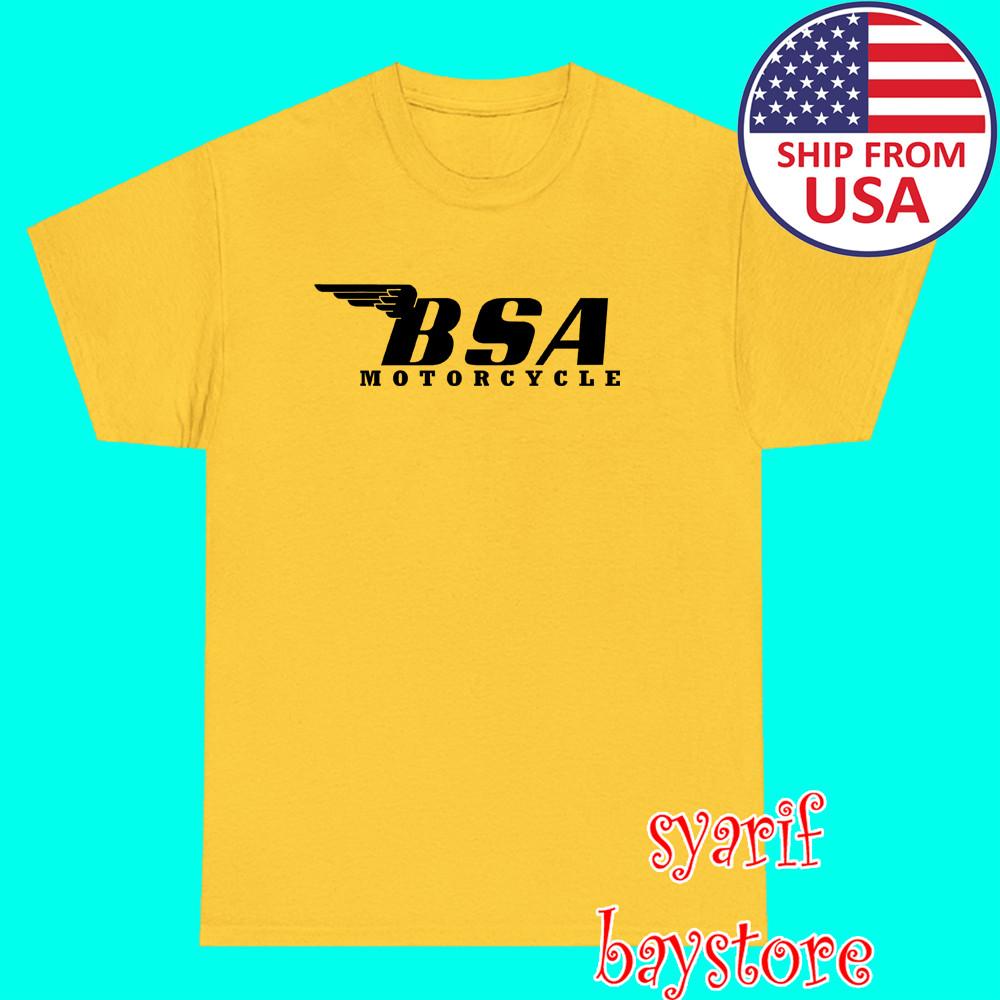 BSA Classic Motorcycle Men s Daisy Yellow Size S to 5XL L
