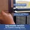 RV Screen Door Closer with Adjustable Tension,Aluminum Automatic Closing Device with Accessories,Works with Most Camper Latches&Travel Trailer Handles
