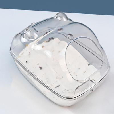 Hamster Bathtub Transparent Cartoon PS Small Animal Sand-bath Toilet Pet Supplies