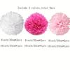 9pcs, Paper Pom Poms Flowers For Christmas, Halloween, Wedding, Bridal Shower, Birthday, Bachelorette Party Decor Supplies