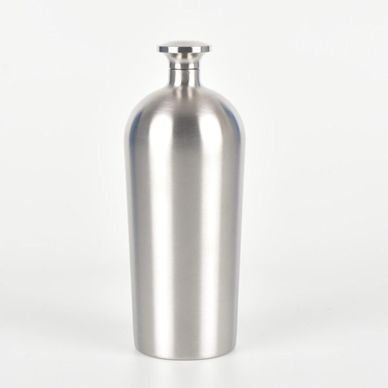 Нержавеющая стальная фляга неправильной формы, 500 мл, утолщенная бутылка для байцзю или воды, портативные барные принадлежности