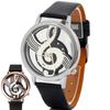 Versione coreana di orologio da coppia alla moda con note musicali traforate per uomo e donna, stile musicale, regalo, orologio personalizzato per uomo e donna, disponibile