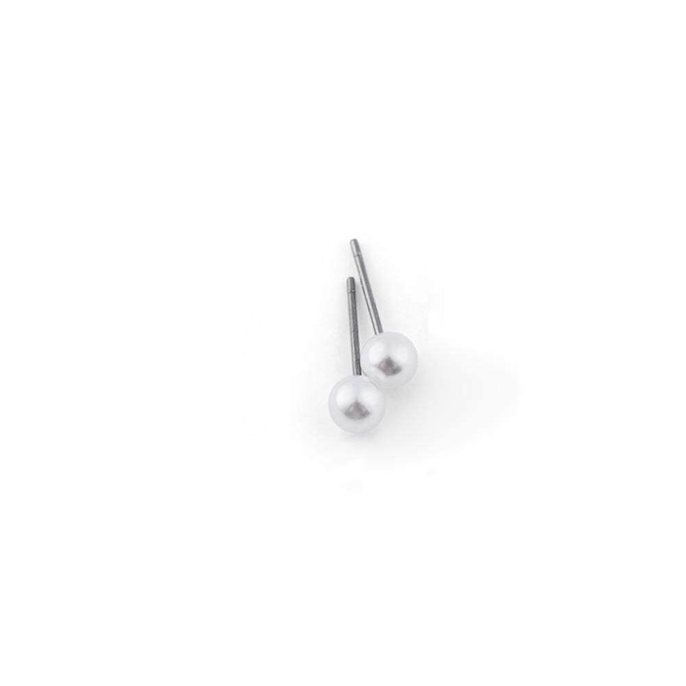 4mm 5mm 6mm 8mm 10mm 12mm Pearl Earrings Elegant Ear Stud Round Ball Earrings  Wedding Engagement