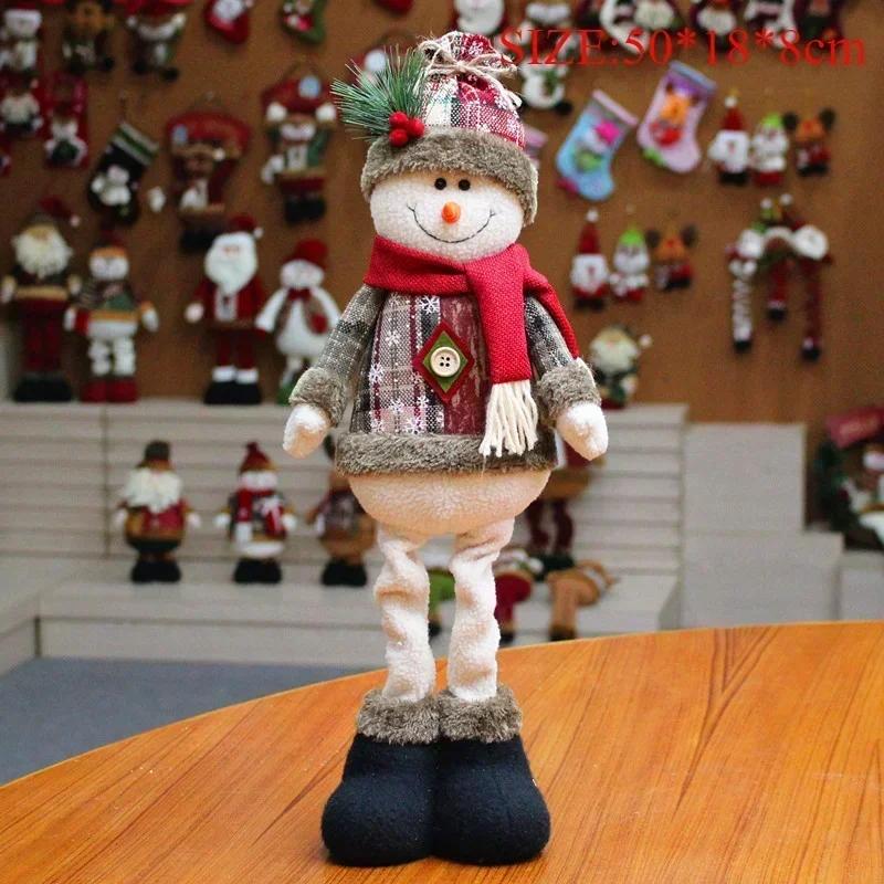 

2025 Noel Christmas Doll Christmas Decorations For Home Xmas Gift Snowman Santa Claus Standing Doll Plush Toys New Year Decor