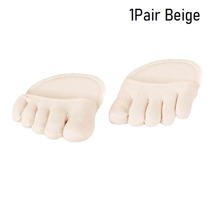 

1/2/3 пары хлопковых носков с пятью пальцами, полустельки, подушечки, поддержка передней части стопы, невидимые неглубокие противоскользящие носки, облегчение боли в ногах