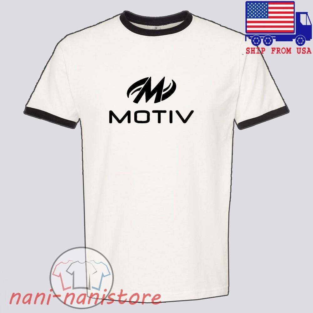 Motiv Bowling Ball Men#039;s Ringer Black Size S3XL Unisex T-Shirt M