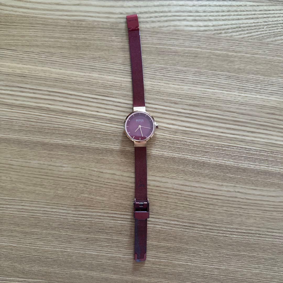Used BERING red watch (for women)