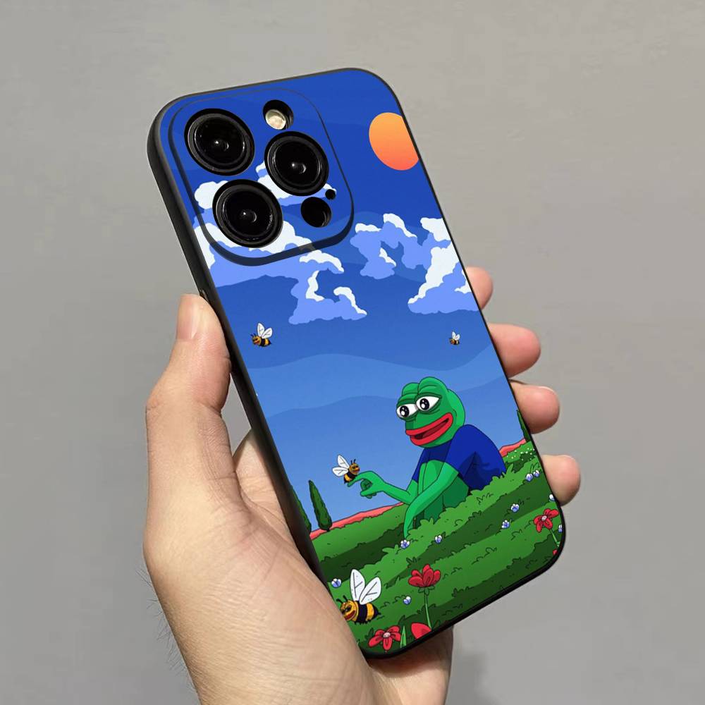 Traurige Frosch Pepe Handyhülle Für iPhone 17 16 15 14 11 12 13 Mini Pro XS Max Plus Hülle Schale