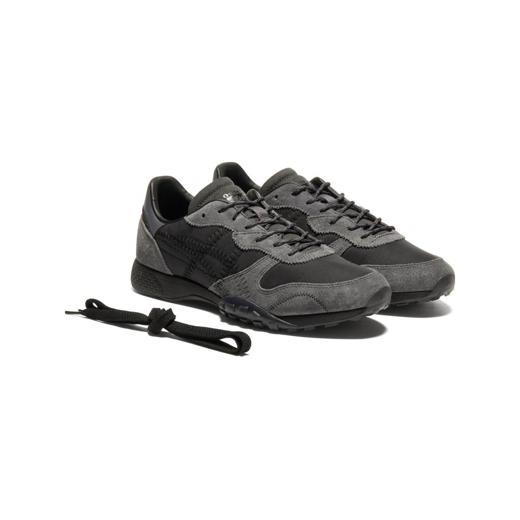Onitsuka Tiger Traspike Fabric Cow Split Leather Retro Classic Black Gray Splicing Versatile Lifestyle Casual Shoes Unisex sneaker 1183C558-001