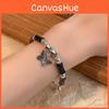 Elegant Beaded Butterfly Tassel Bracelet For Women With Chic Alloy Design