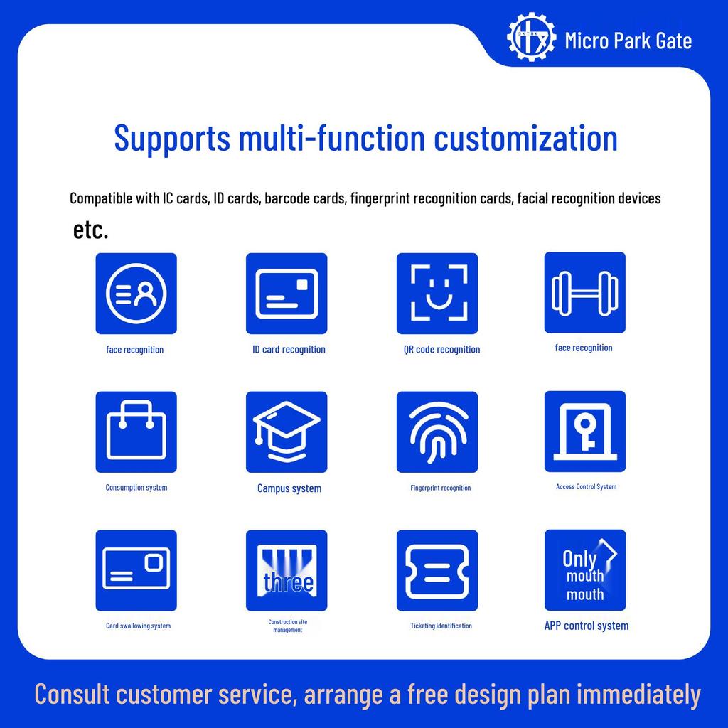 Automatic Speed Gate Turnstile with Face Recognition & QR Code Access