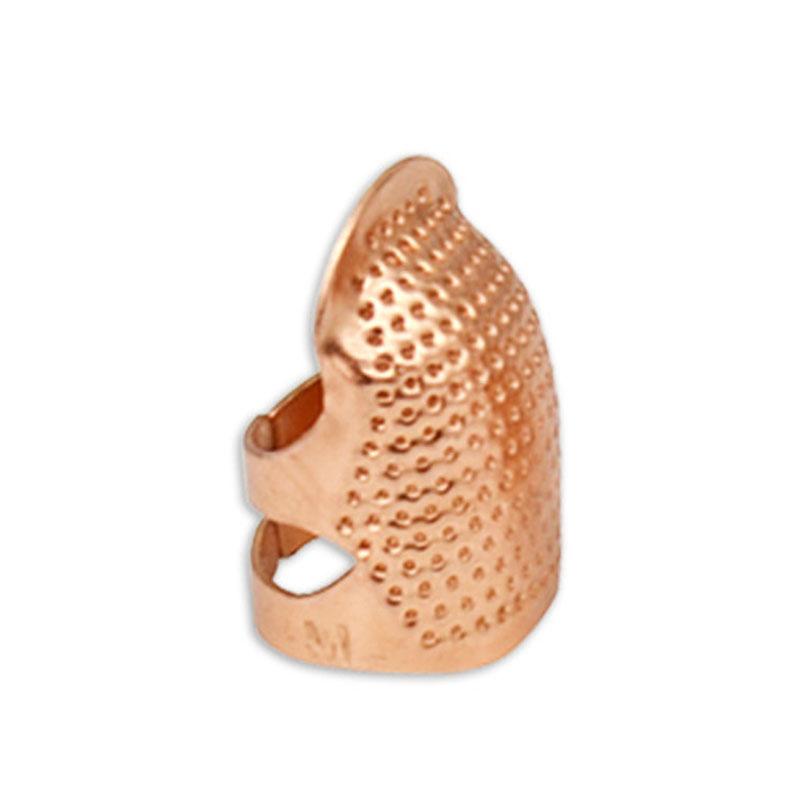 Sewing Thimble Adjustable Thimble Finger Protector Metal Finger Shield Ring Non-Slip Needle Press Finger Sleeve DIY Sewing Tool