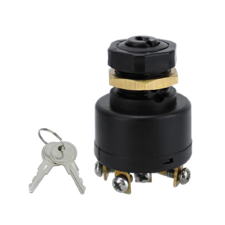 Car Boats 12V 3 Position Ignition Boats Motorcycle Ignition Starter Switches 3 Position with 2 Key Lock Starter Switches