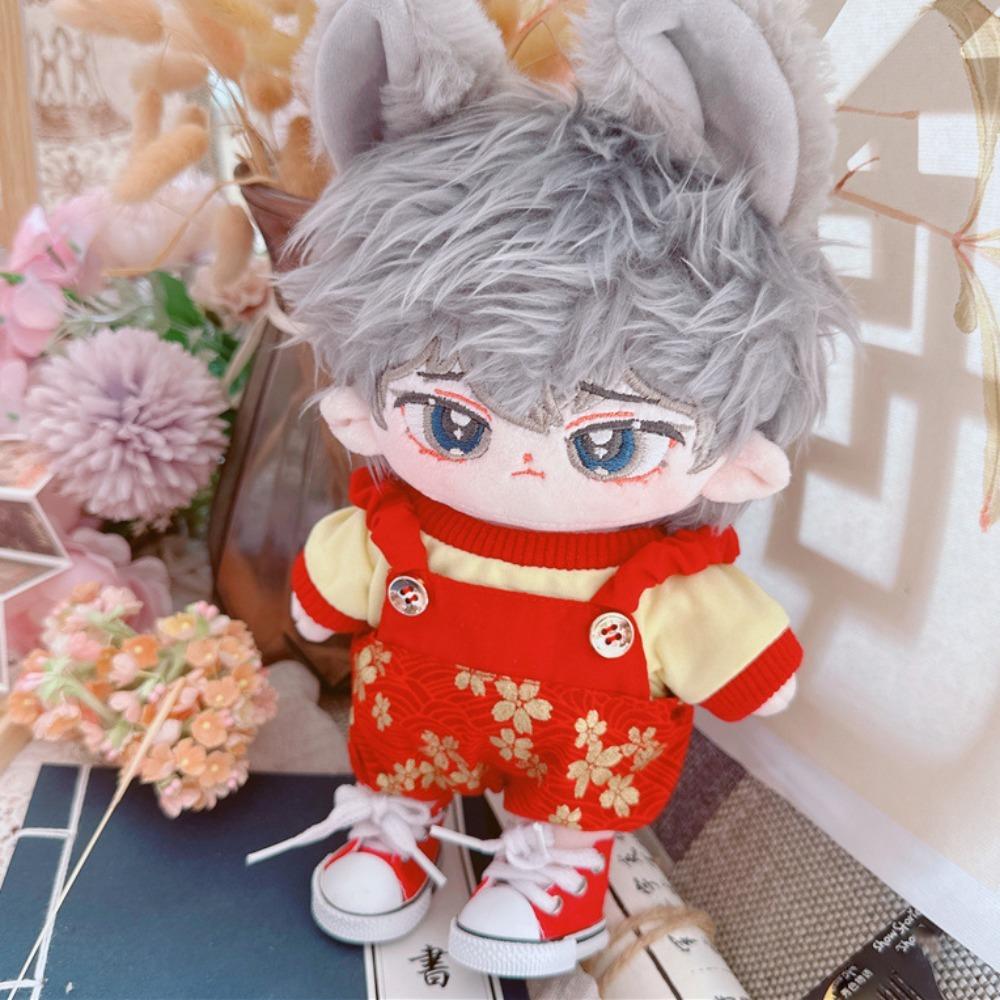 Shawl Stuffed Doll Dress Suit New Year's Clothing Plush Toys Clothes Girl Gift