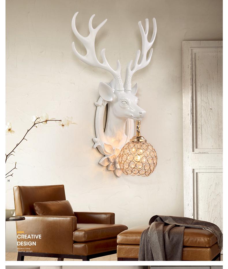 Deer Antler Wall Lamp: European Creative Lighting for Living Room, TV Background, or Bedside Décor