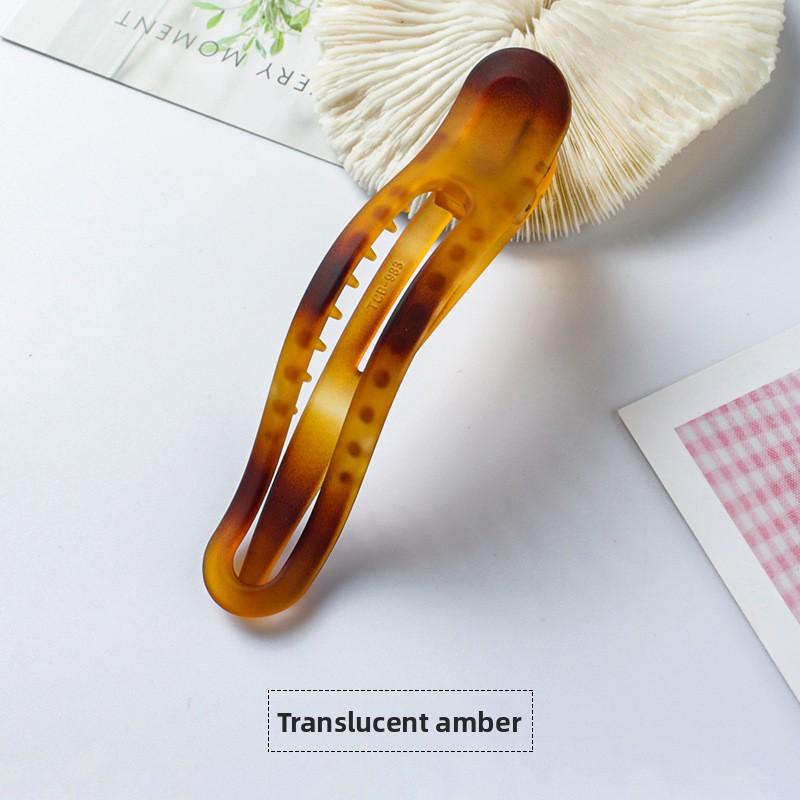 Transparent matte texture hair duck bill clip side clip female back head hair clip female simple temperament hairpin