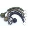 Monkey Fist Paracord Keychain: 7-Core Self-Defense Ball Keyring Accessory