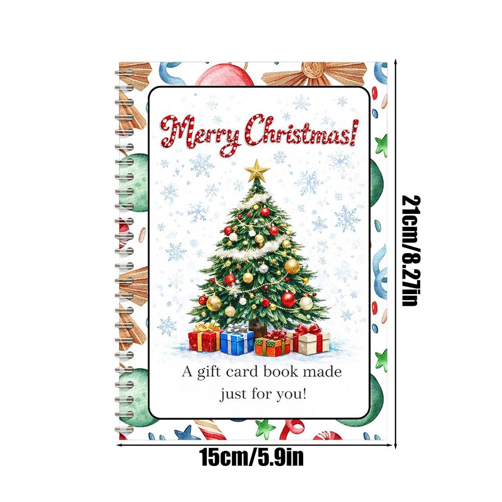 Christmas Gift Card Organizer Theme Writable Page Christmas Gift Card Holder Booklet Format Christmas Decoration Supplies