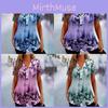 T-shirt con Stampa Floreale e Inchiostro Digitale 3D per Uso Casual Estivo da Donna