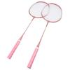 Badminton Racket Set Iron Alloy   Resistance Reduction Lightweight Sports Badminton Racket with Storage Bag for Beginners Children Adults
