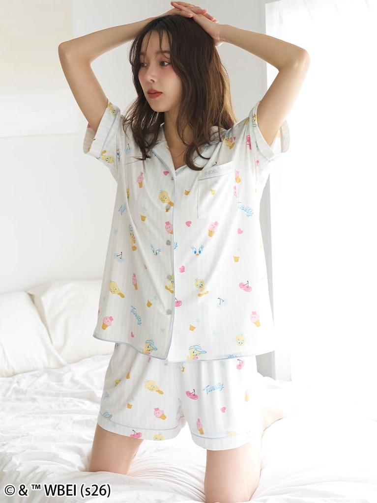 Shirt Cut Shorts SET SHCO262109 IVR F [Snidel Home] [Set Item] [Tweety] Open-collar & Women's
