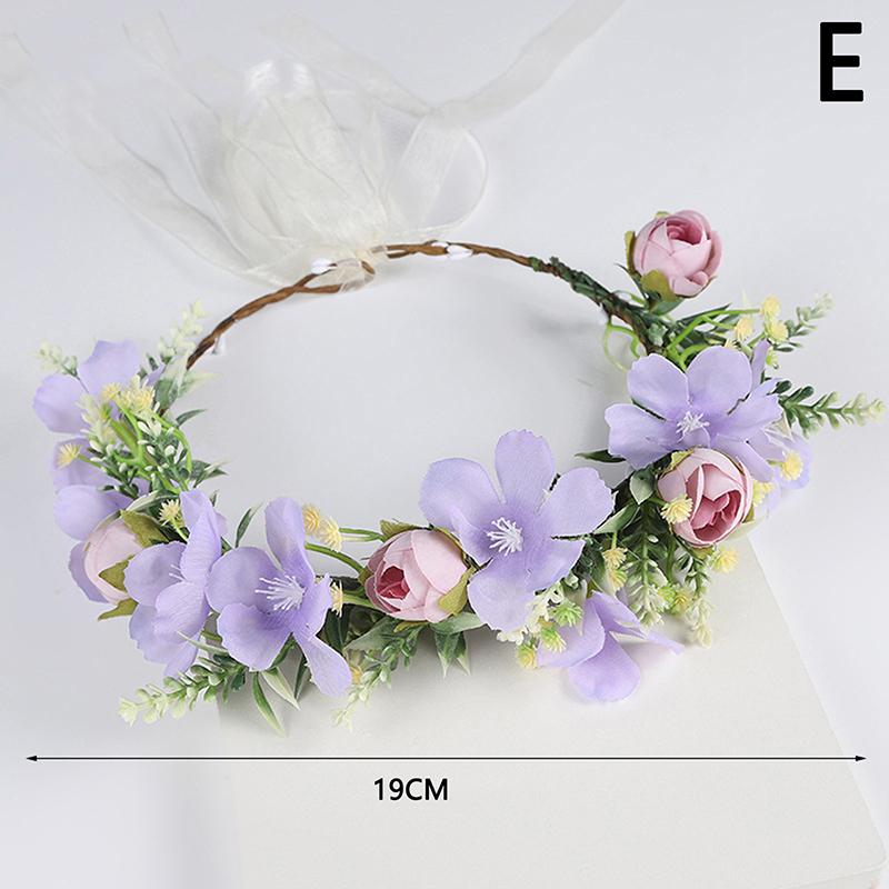 Bohemian Flower Crowns For Women Girls Flower Headbands Bride Headpieces Floral Garland Wedding Wreaths Party Headwear