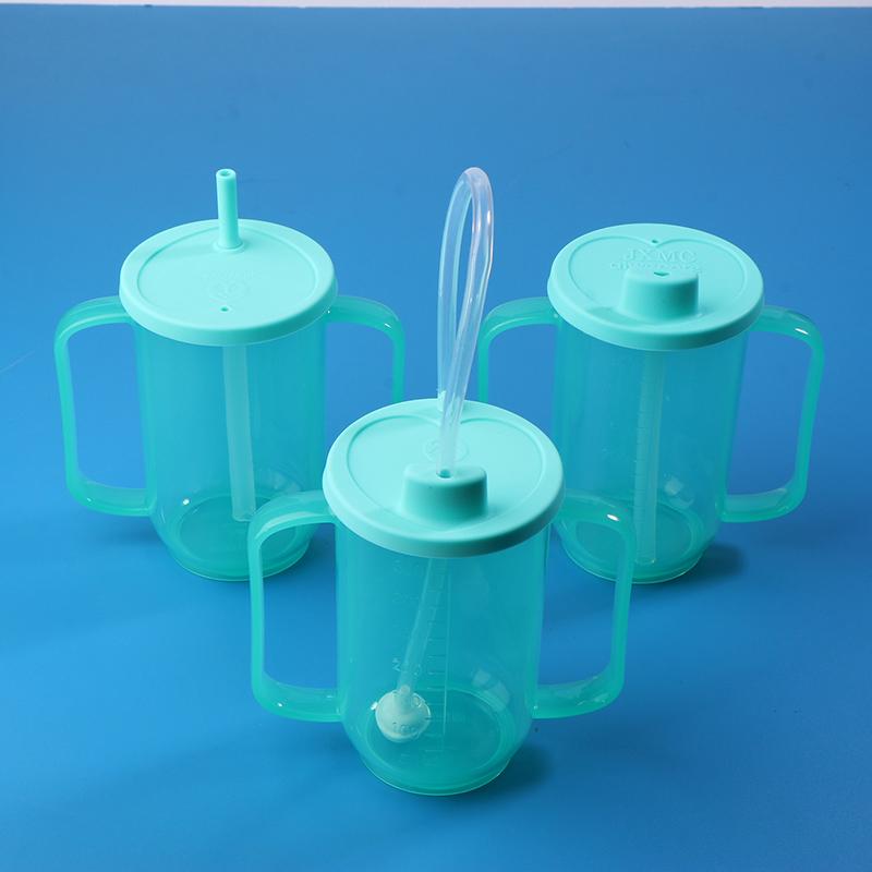 350Ml Adult Sippy Cup 2 Handles Plastic Mug Drinking Cup Disabled Elderly Spill Proof Dysphagia Cup Parkinsons Aids Living Tool