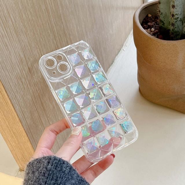 

Ins 3d рельефный хрустальный корпус для Iphone 11 12 Promax 14 Pro Max Plus 13promax противоударный милый красочный чехол с рисунком из мультфильма For iphone 14promax