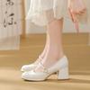 French gentle fairy style elegant sandals summer new Chinese style with cheongsam horse face skirt high heels