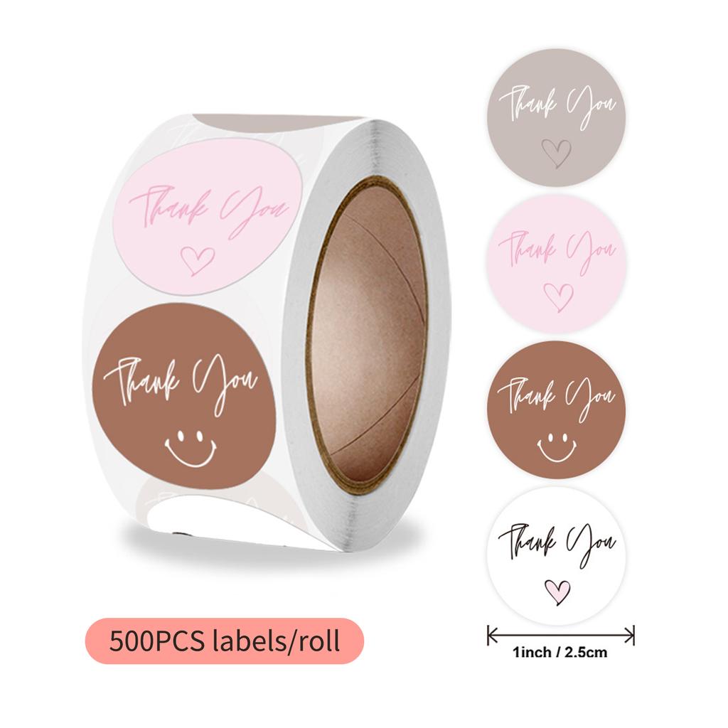 1-calowa naklejka z podziękowaniami Kwiaty Kwiatowa dekoracyjna naklejka 500 arkuszy/rolka do scrapbookingu