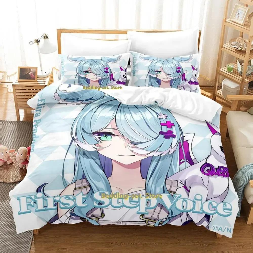 3D Print Anime Kawaii Girl Elira Pendora Bedding Set Single Twin Full Queen King Size Bed Set Adult Kid Bedroom Duvet Cover Sets